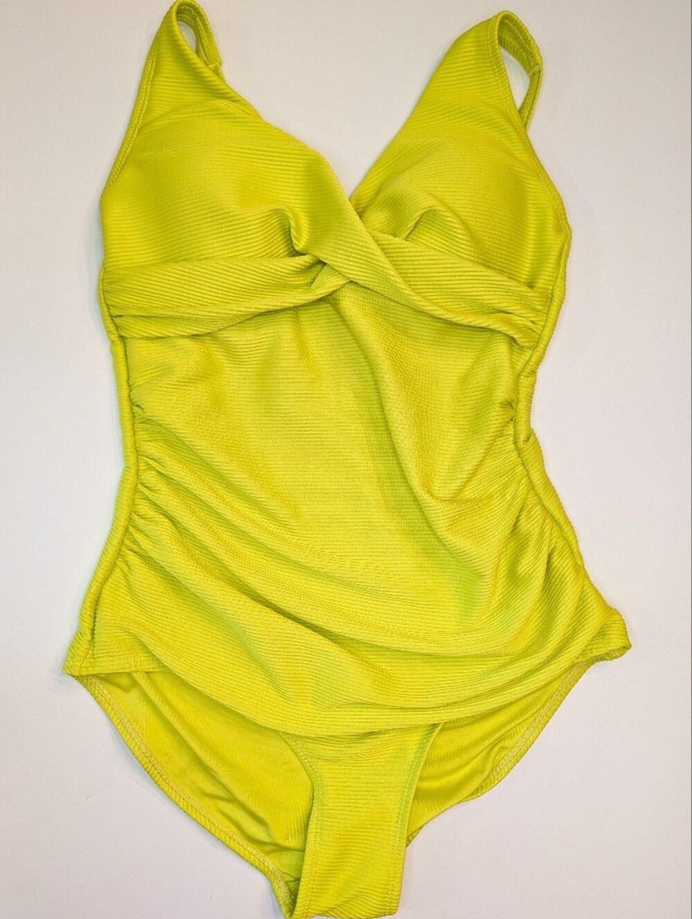 Nip Tuck One Piece WOmens Swimsuit Neon Yellow 4